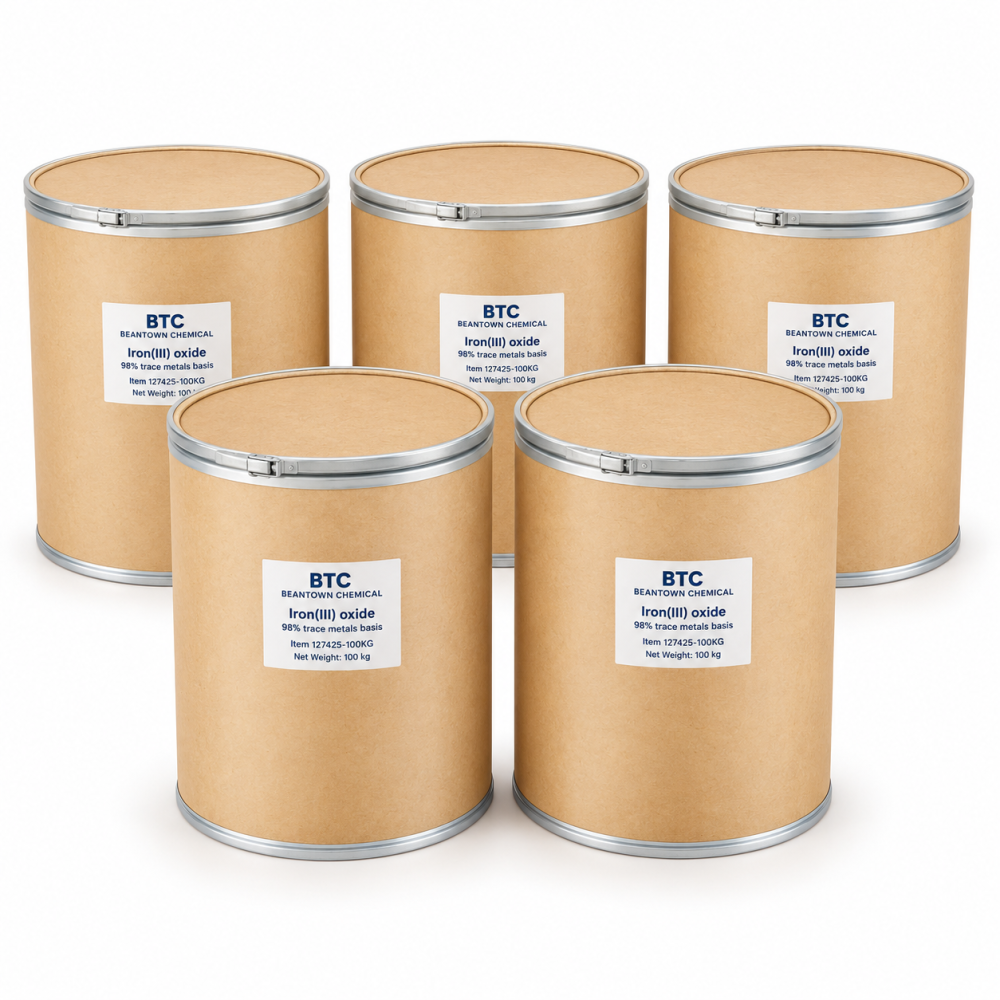 Iron(III) oxide drums